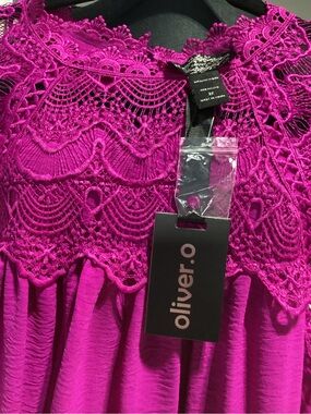 Women's Fuchsia Crochet Tank Top
